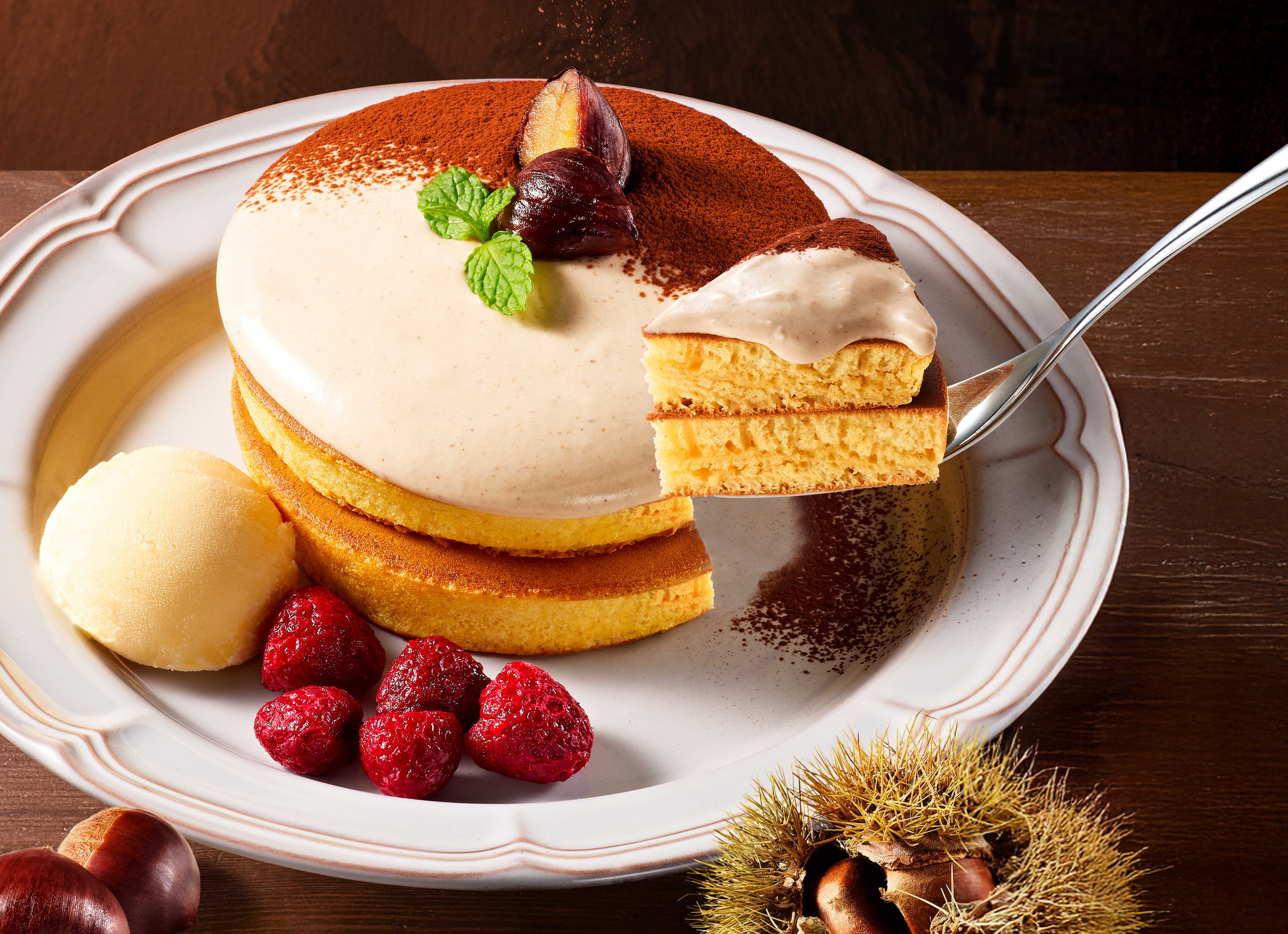 珈琲館　ふんわり濃厚マロンホットケーキ