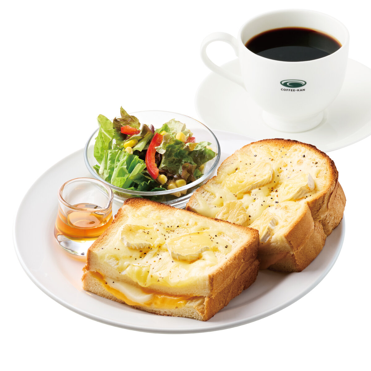 珈琲館　たっぷりチーズのクアトロフォルマッジサンド