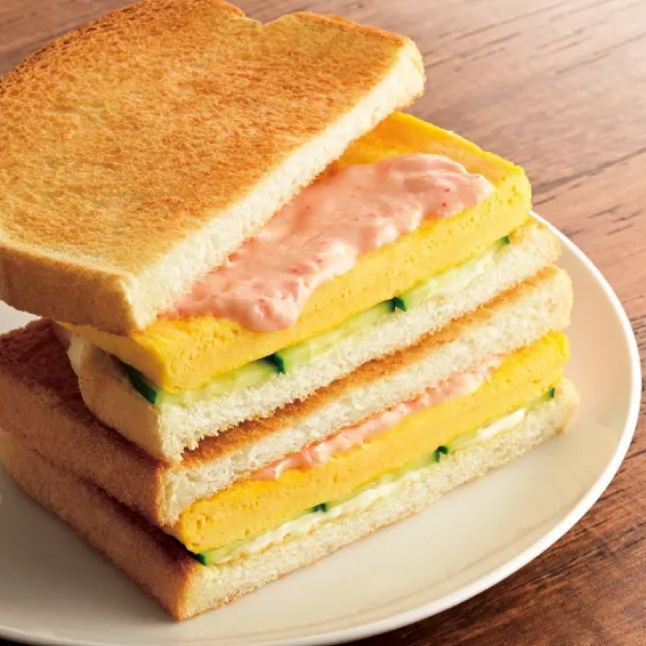 トーストサンド　たまご焼き～博多明太マヨソース～