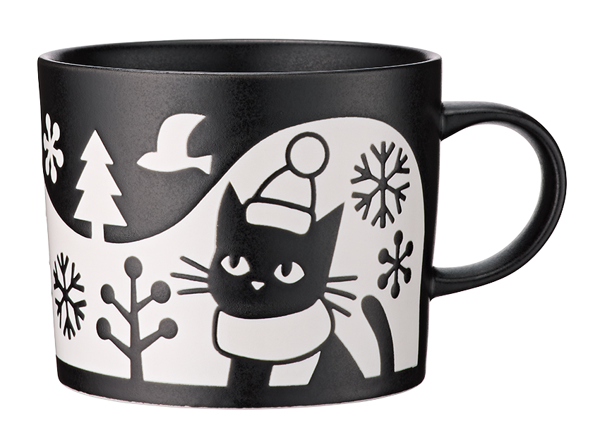 ベローチェ 美濃焼 黒ねこマグカップ